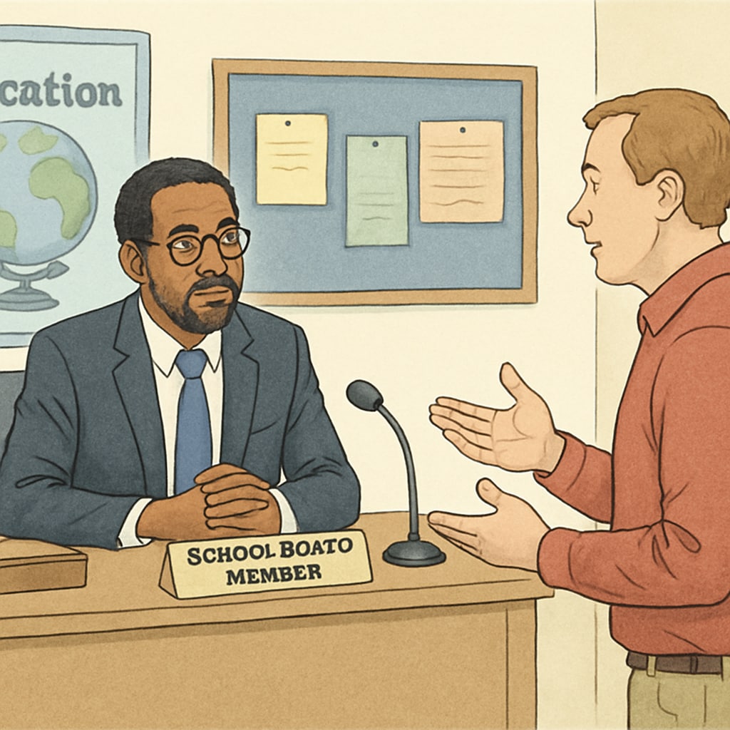Effective school board member receiving public input