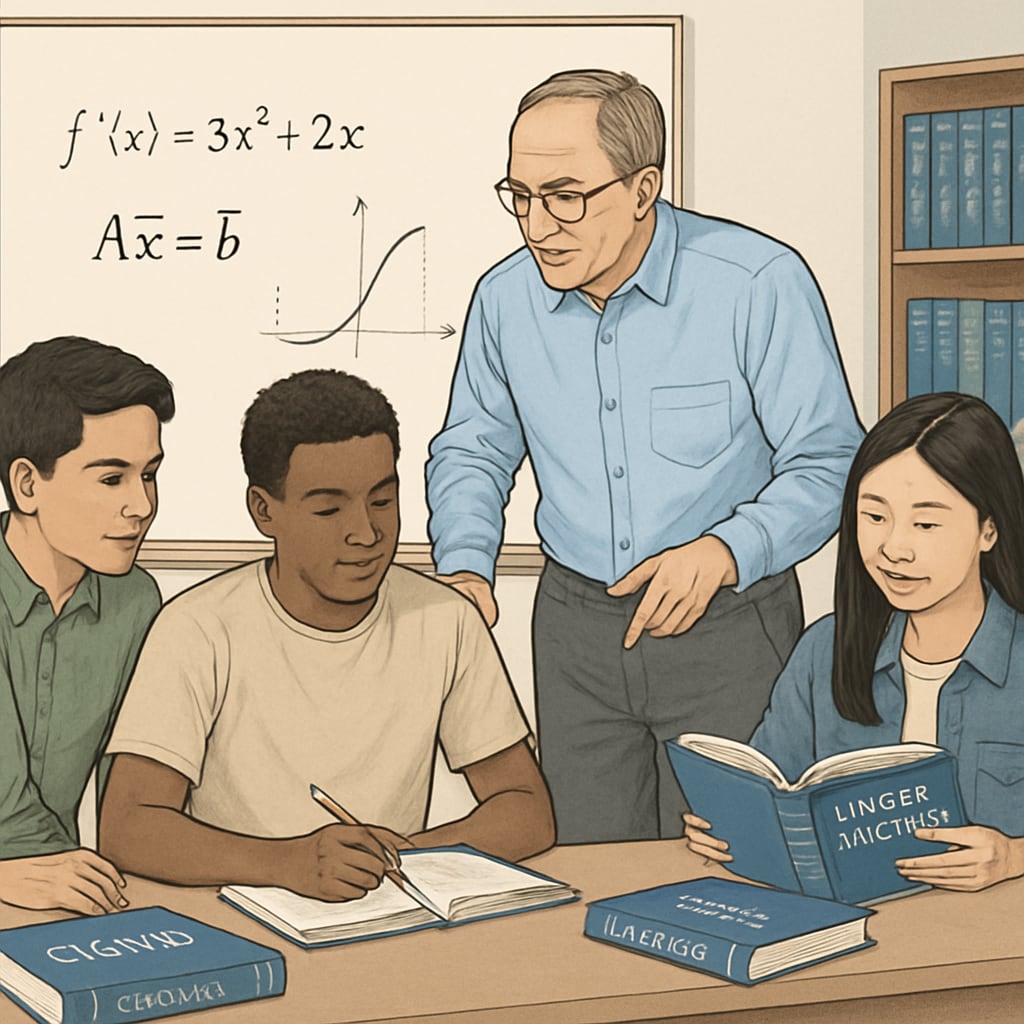 Students learning math courses for biostatistics preparation