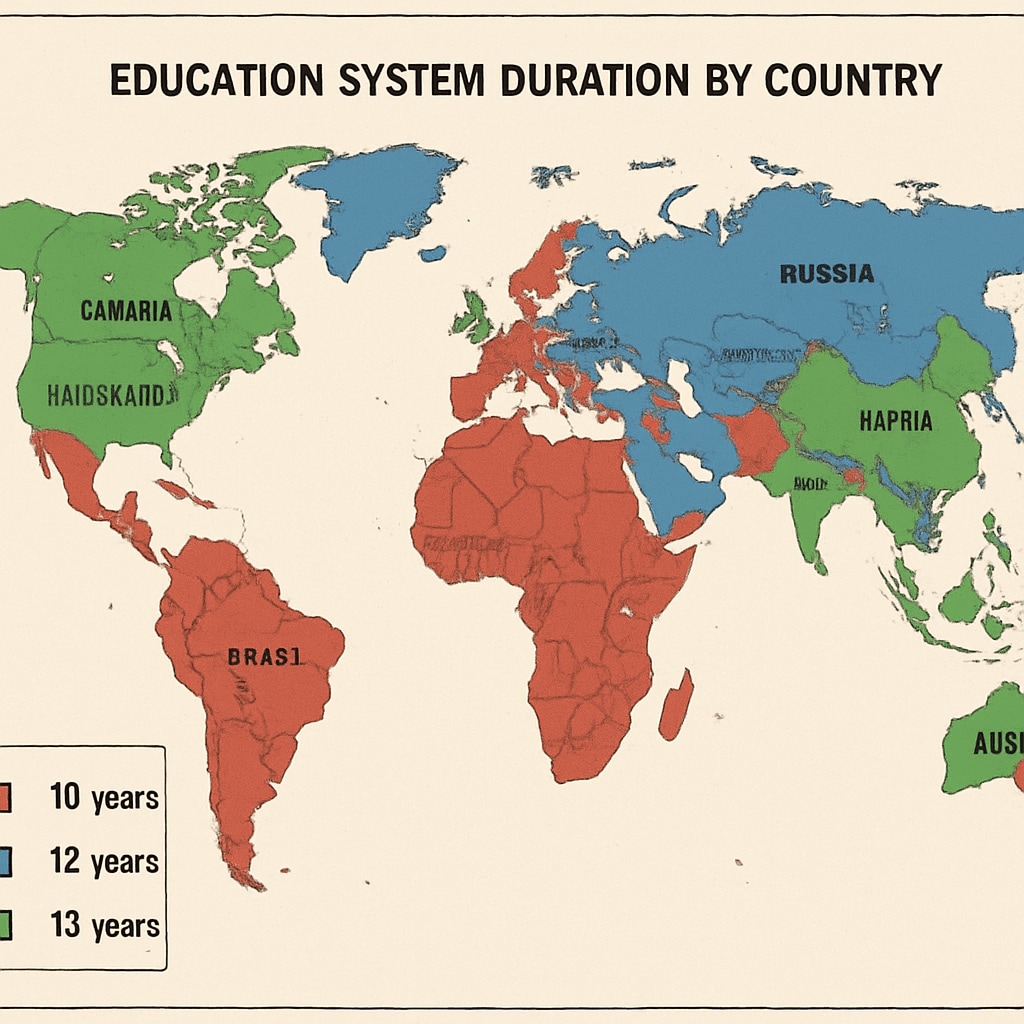 Global comparison of educational years across national systems