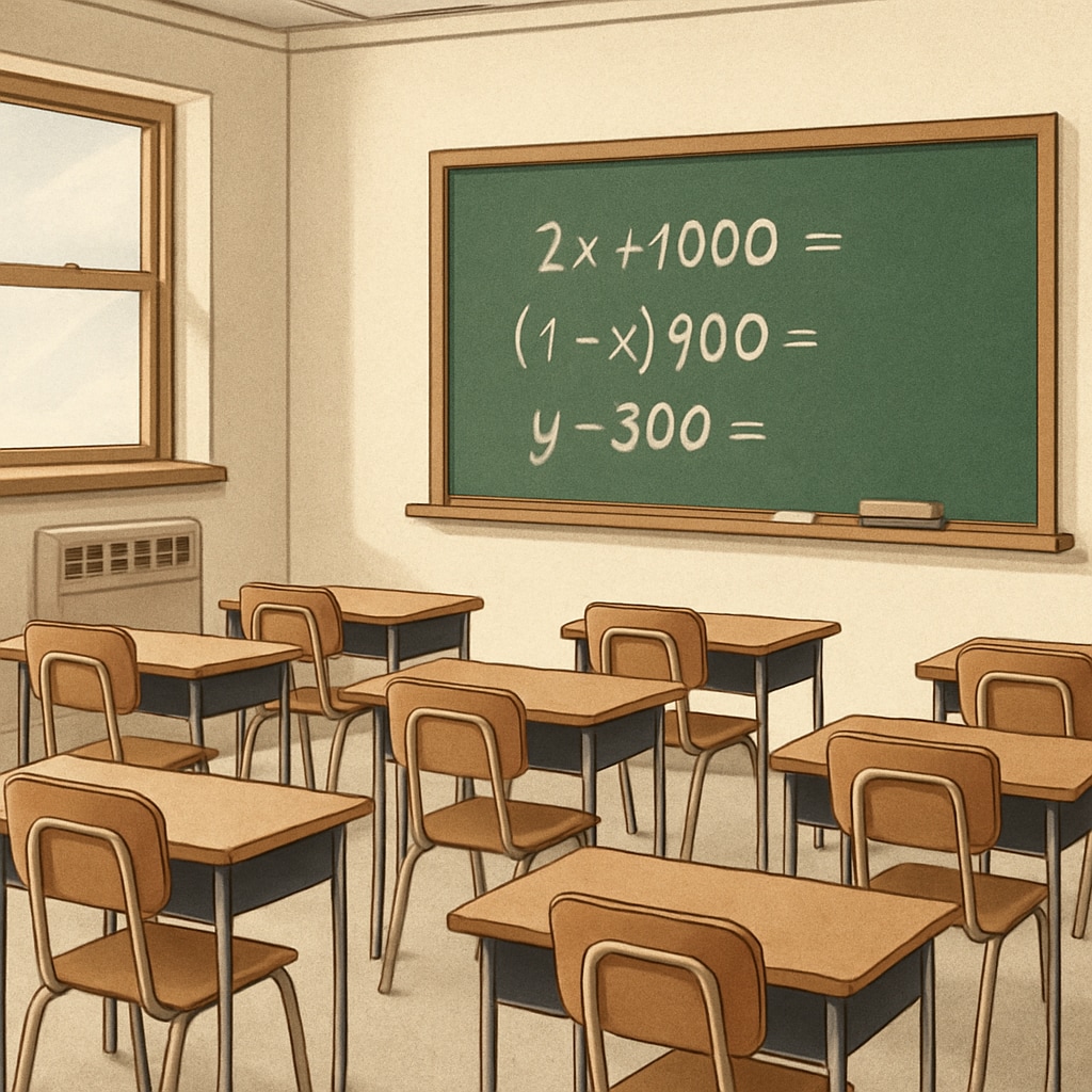 Empty classroom illustrating teacher shortage from loan repayment pressures