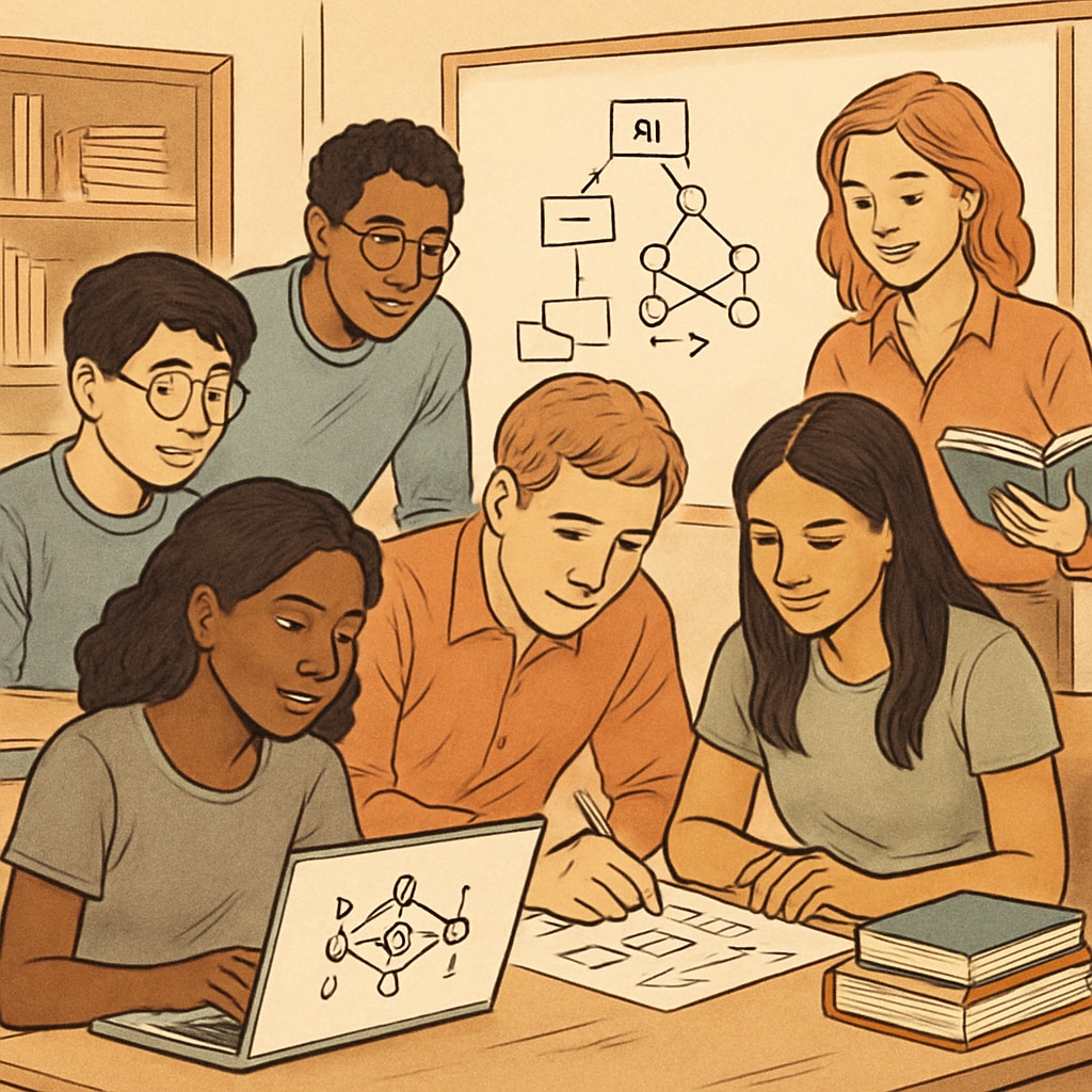 Undergraduate students engaged in resource-efficient artificial intelligence teaching projects