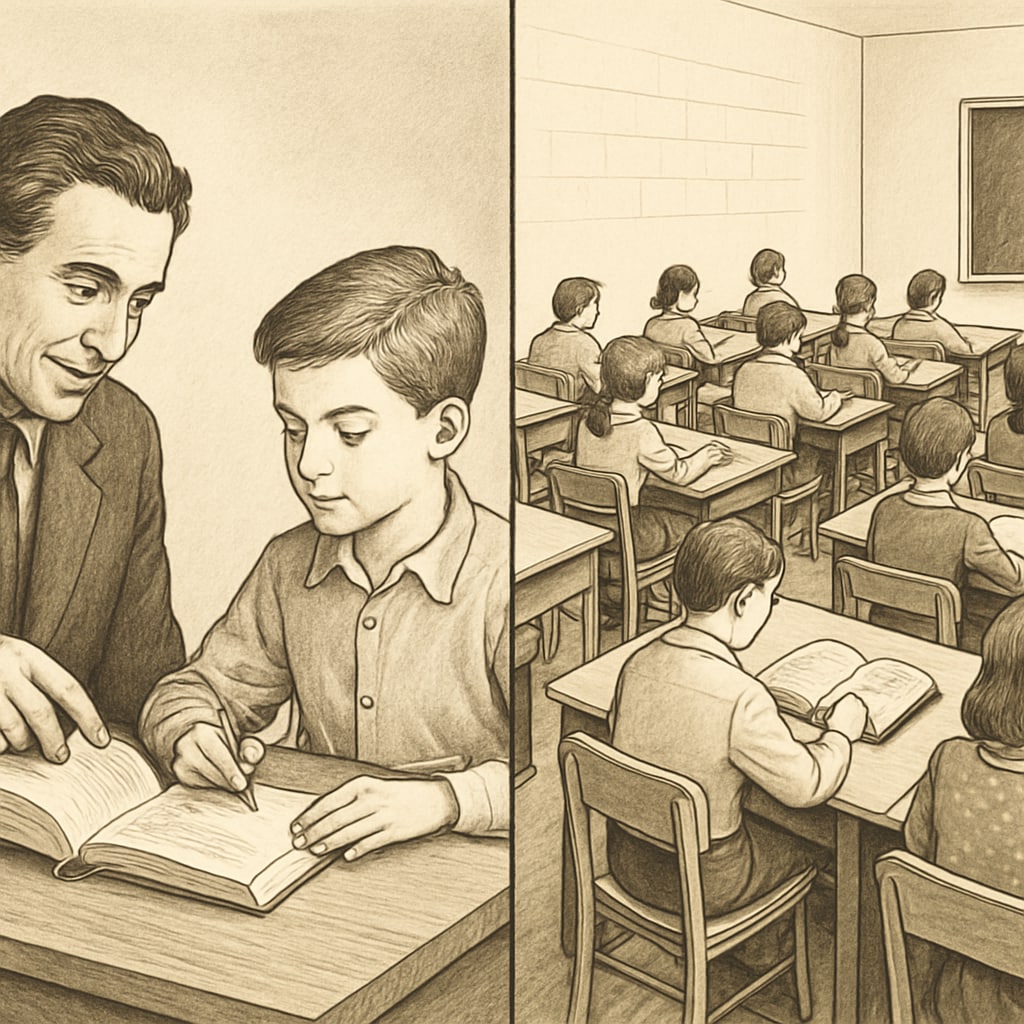Classical vs. modern education model comparison