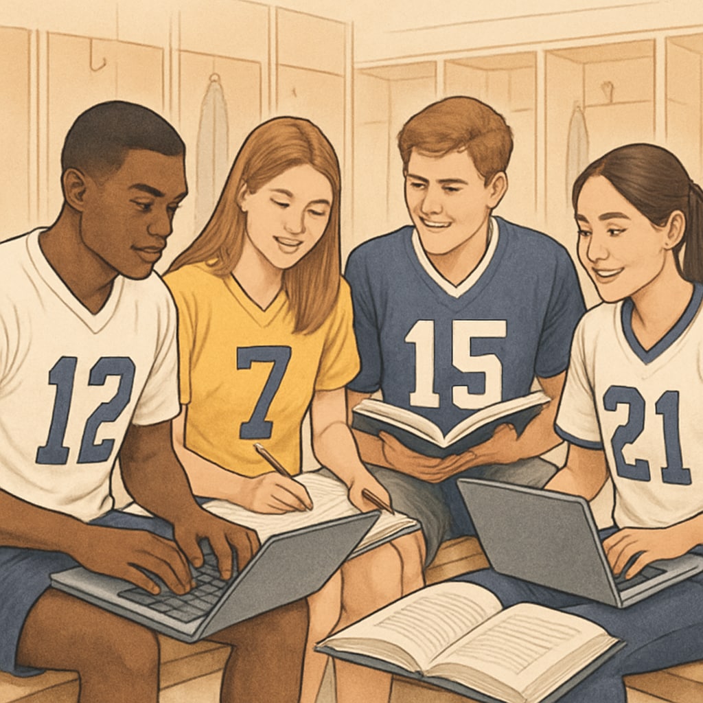 Student-athletes balancing academic integrity with sports commitments