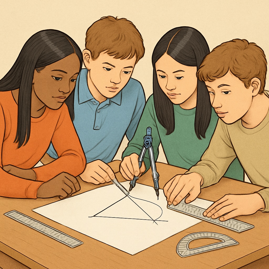 High school geometry class in the U.S. education system