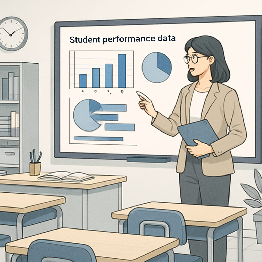 Educator using AI-powered productivity application