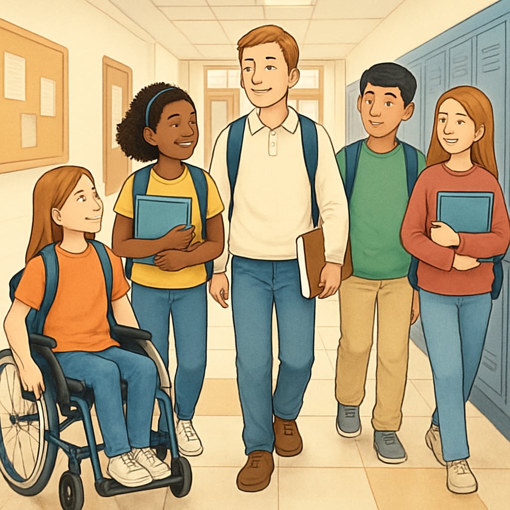 Inclusive school environment for students with and without IEPs