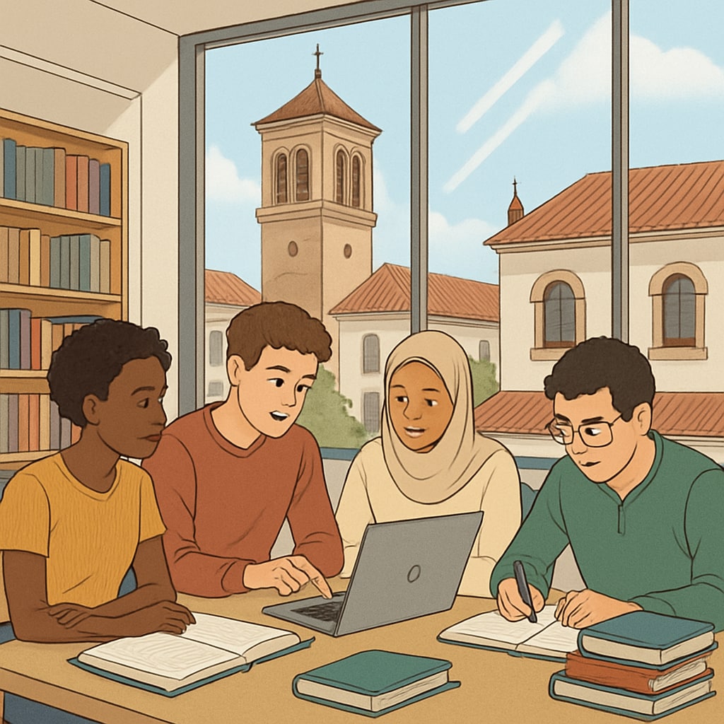 International master's students studying in Spanish university