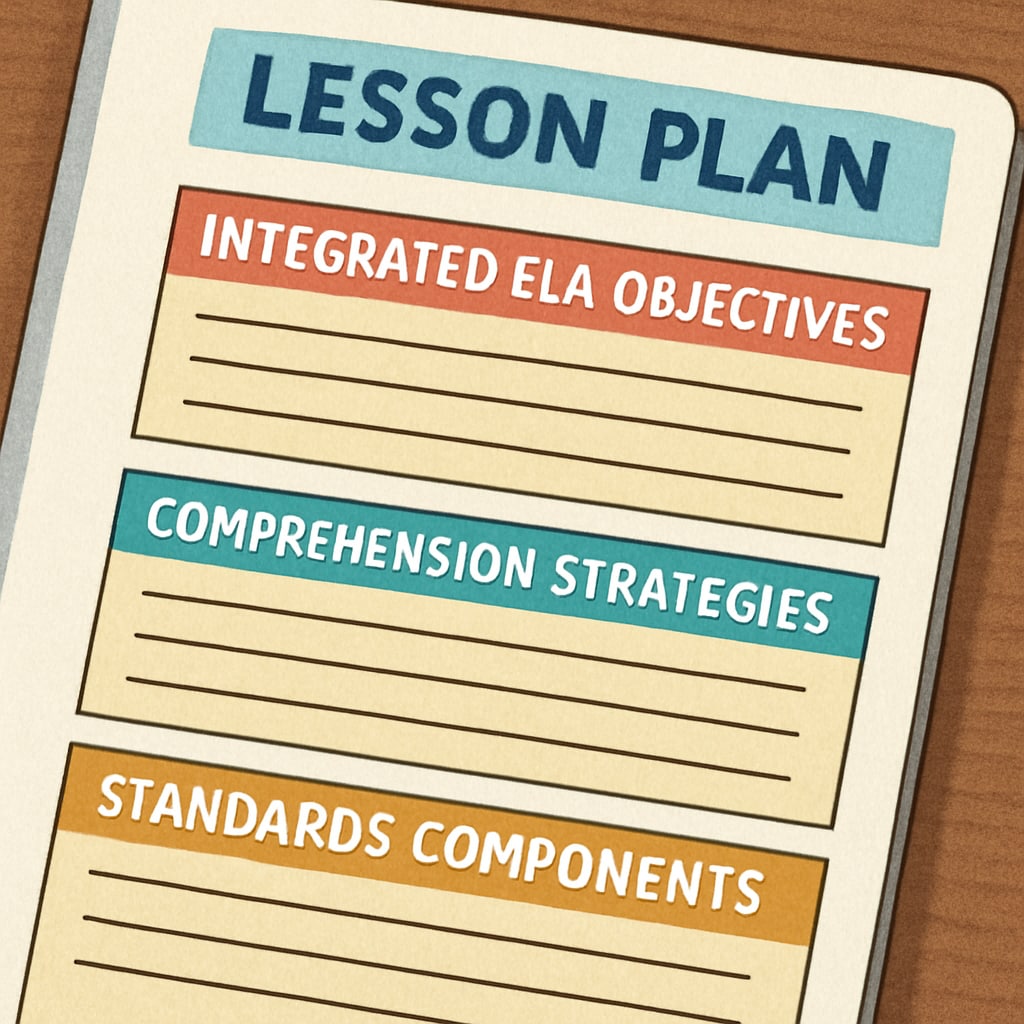 Standards-aligned 5th grade ELA lesson plan with comprehension focus