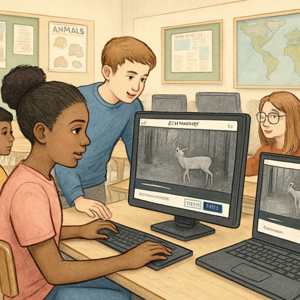 K12 students participating in Zooniverse citizen science project