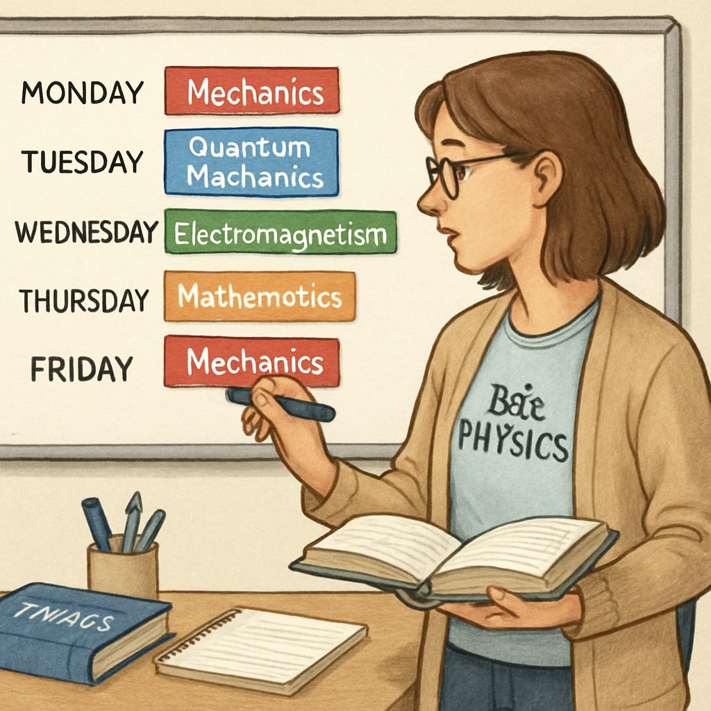 BSc Physics student implementing time management strategies for backlogs