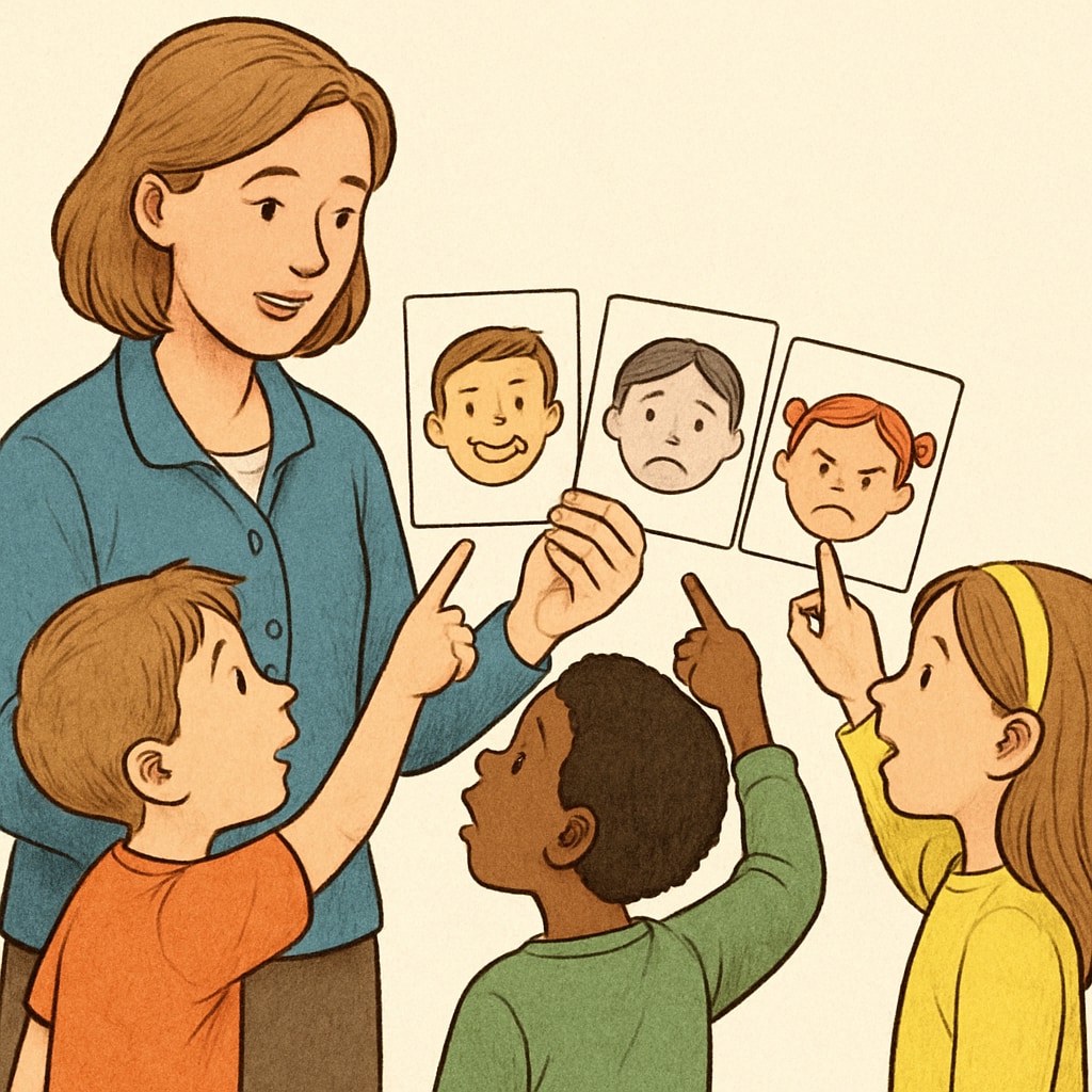Child development through emotion identification activities