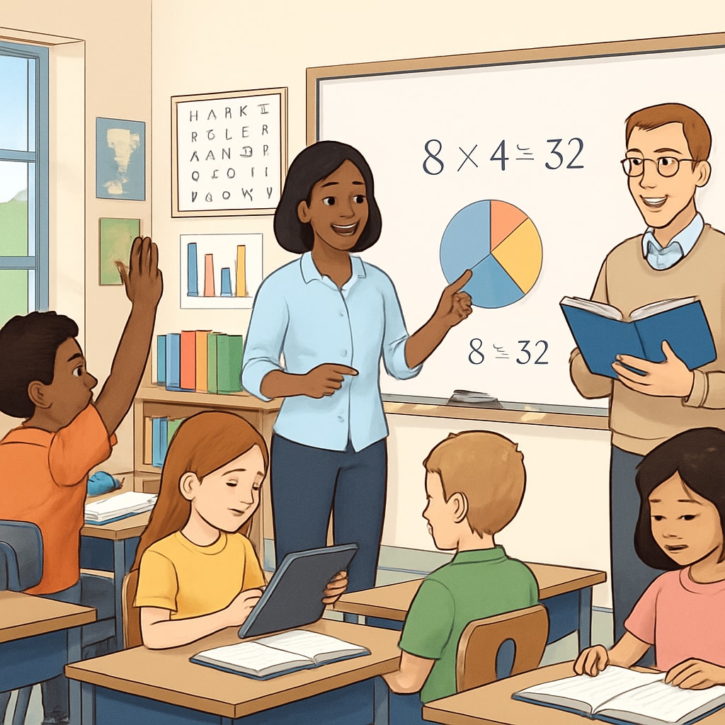Diverse classroom setting with engaged students and teachers demonstrating interactive learning methods Public school quality assessment through classroom observation