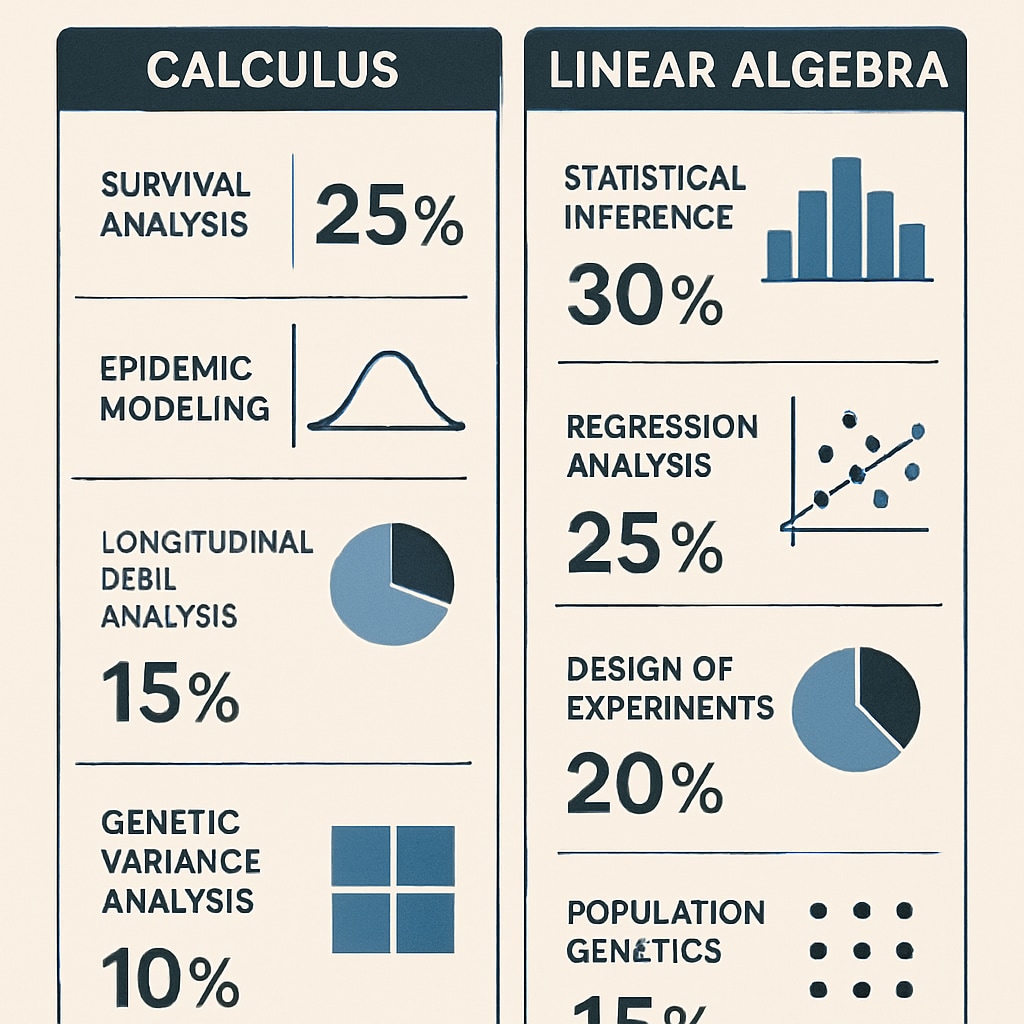 Calculus vs linear algebra applications in biostatistics