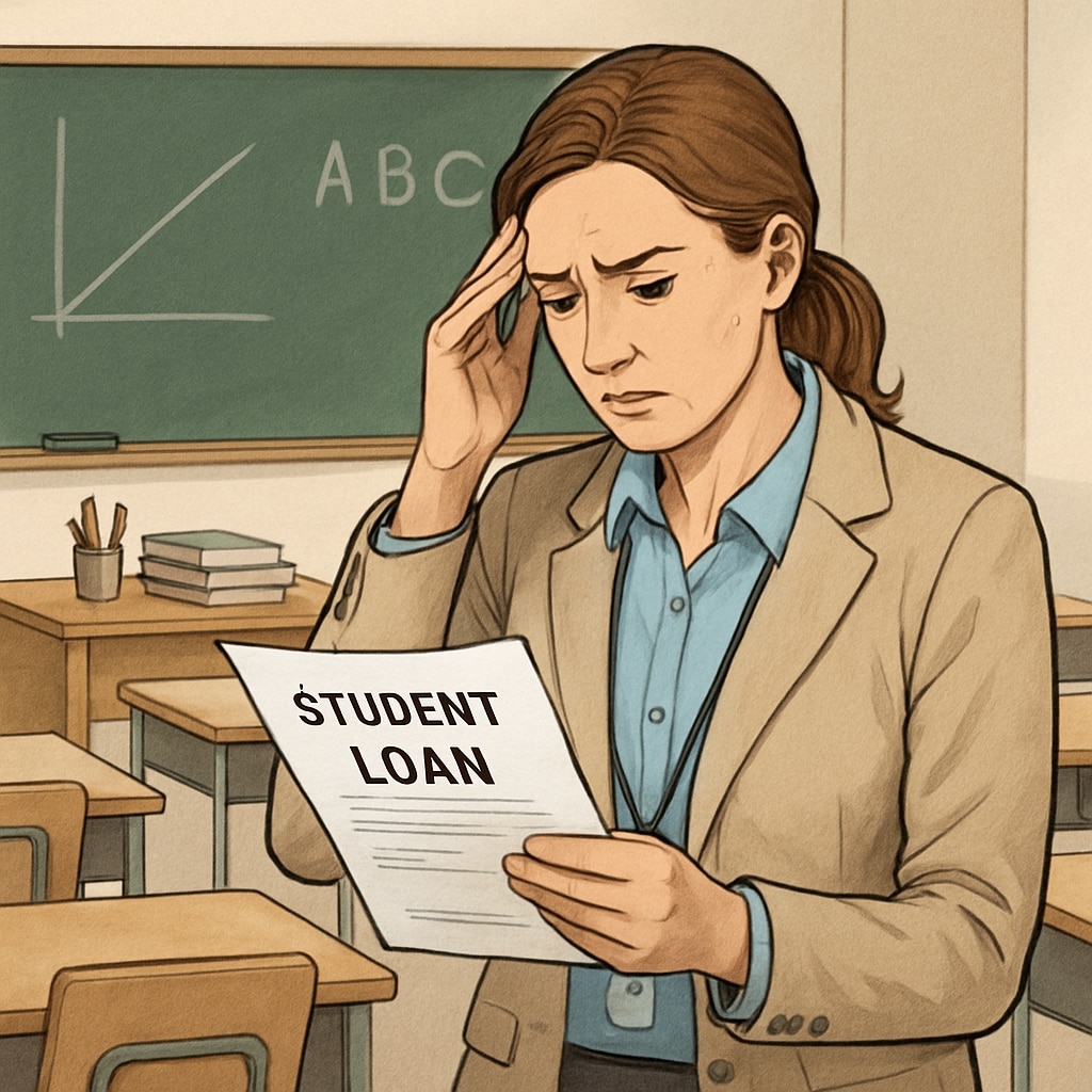 Teacher struggling with student loan, SAVE plan, payment increase documents