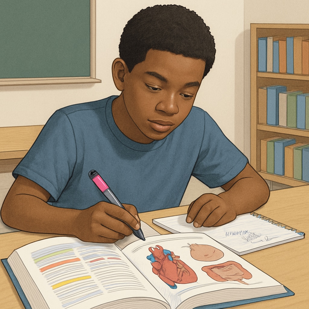 Aspiring neurosurgeon developing advanced reading skills