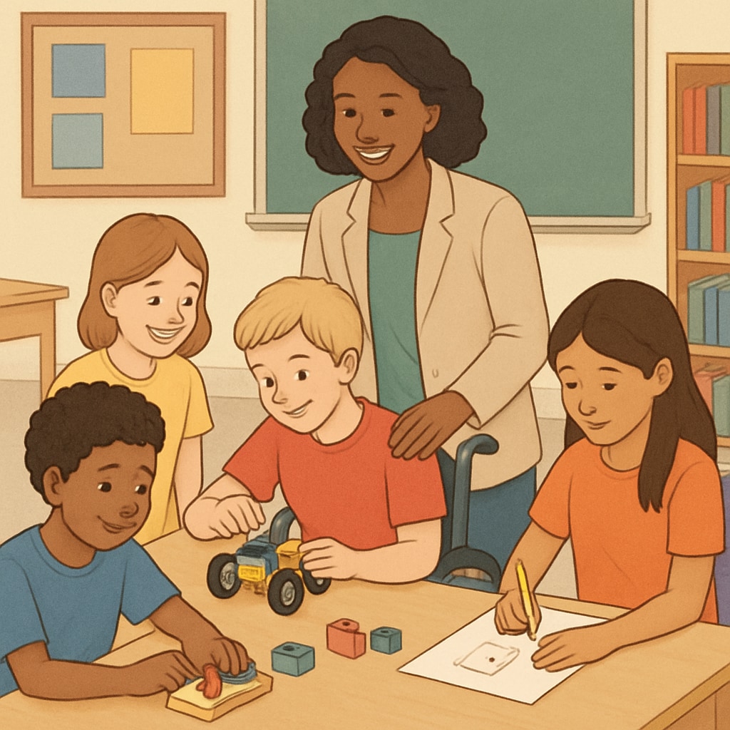 Teacher facilitating hands-on learning with mixed ability students Growth mindset classroom activities