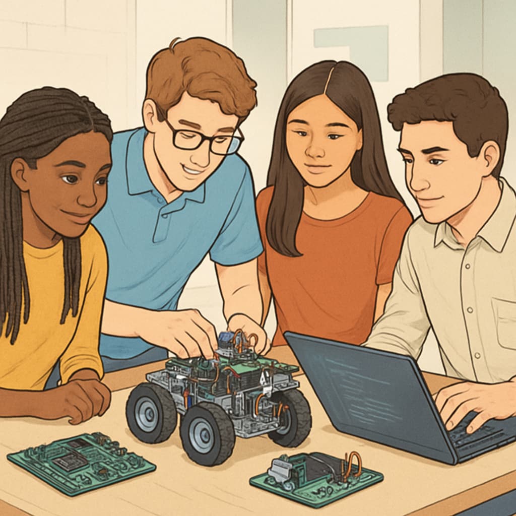 Students engaged in hands-on STEM learning as part of curriculum reform