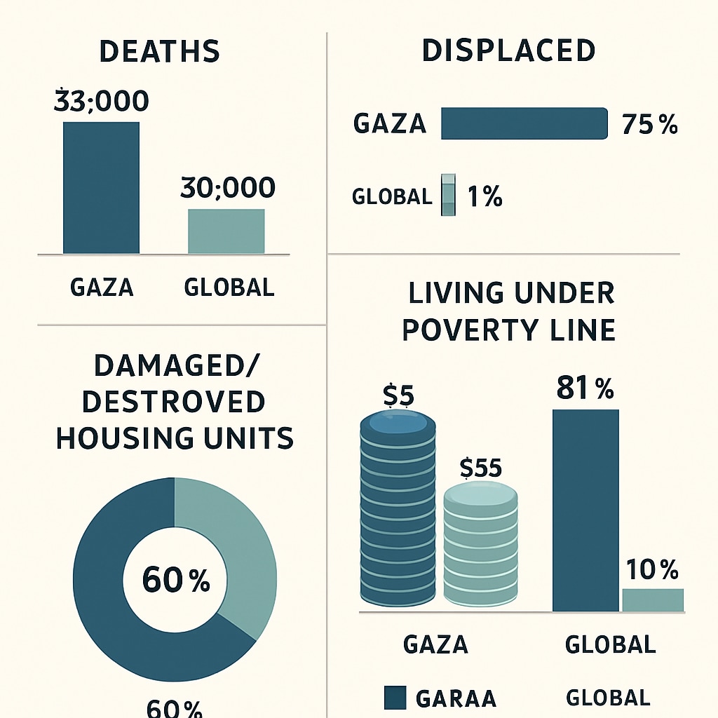 Visual comparison of Gaza-specific versus generalized crisis education