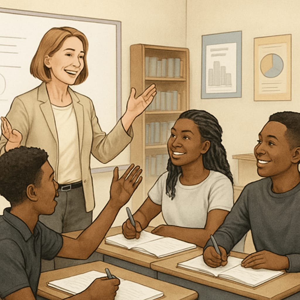 Dedicated teacher overcoming academic supervisor challenges in diverse classroom