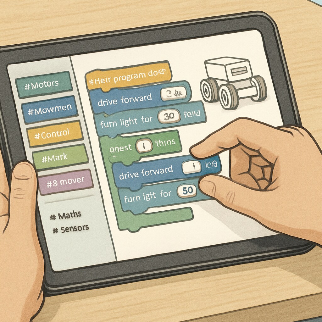 Visual programming for beginner robotics education