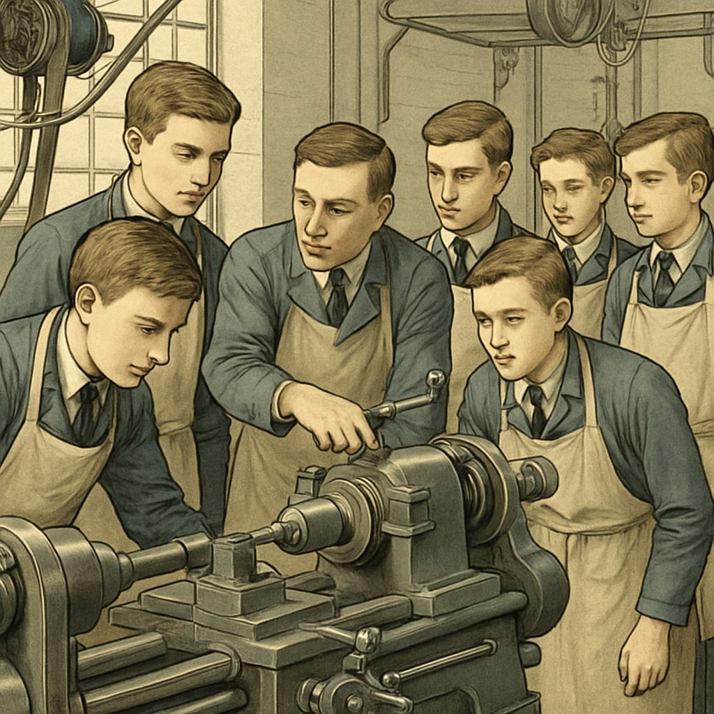 Industrial era vocational education contrast with classical learning