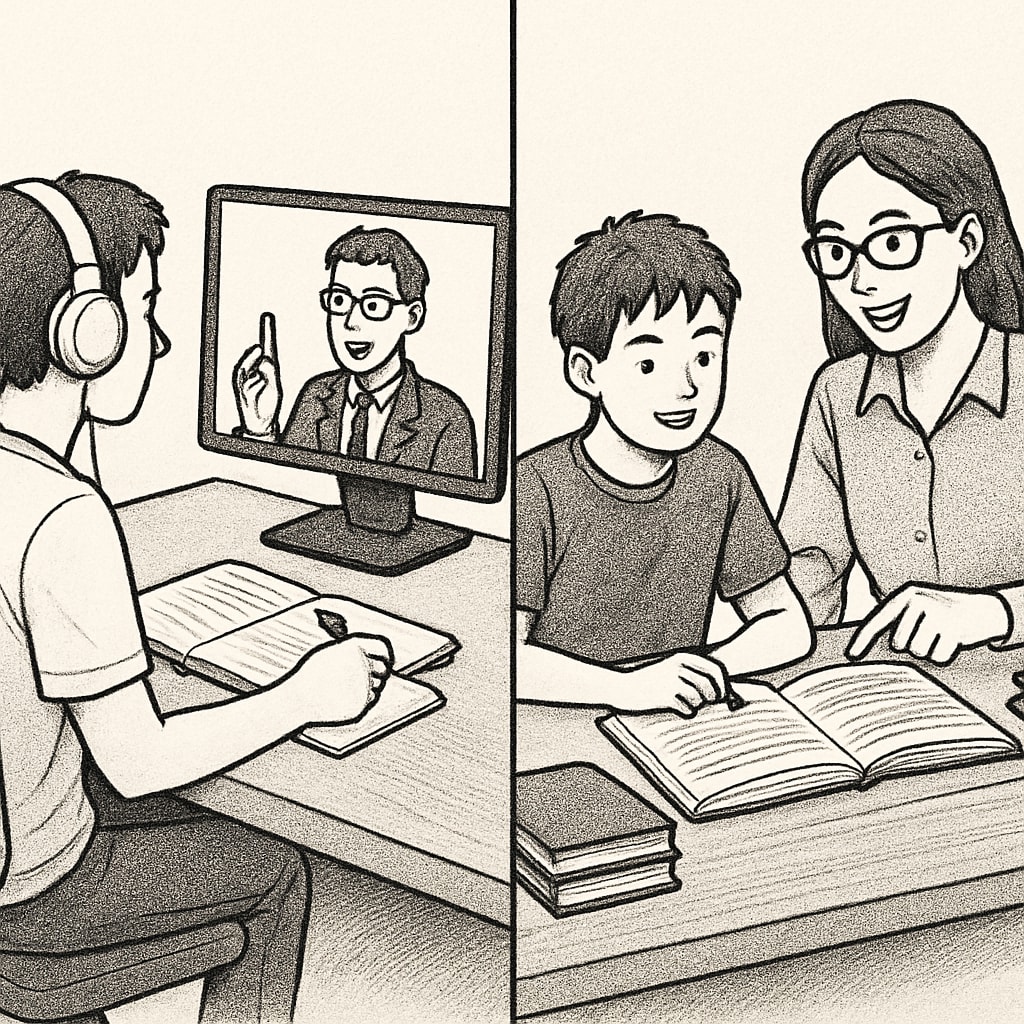 Online vs offline tutoring comparison for K-12 education trust