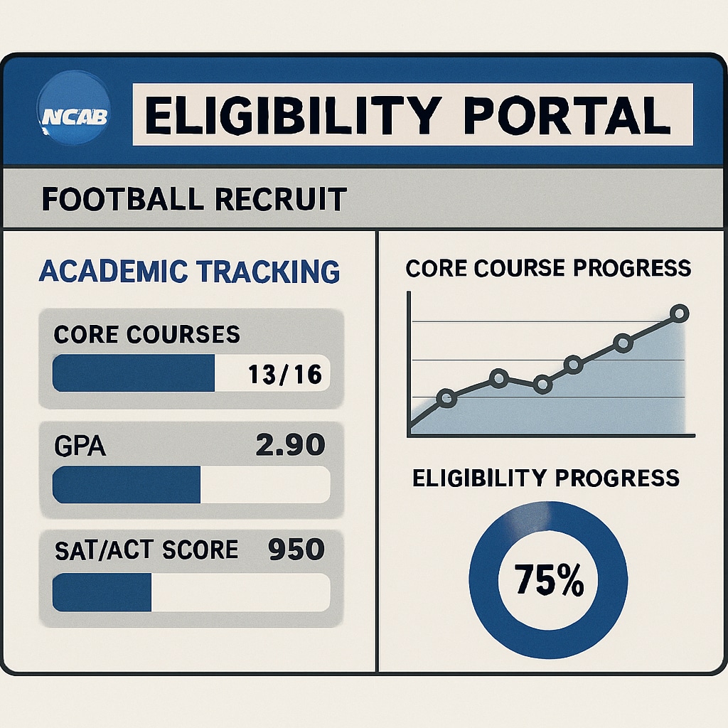 NCAA football recruiting academic requirements dashboard