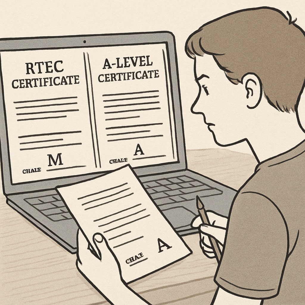 BTEC vs A-level comparison for Computer Science qualifications