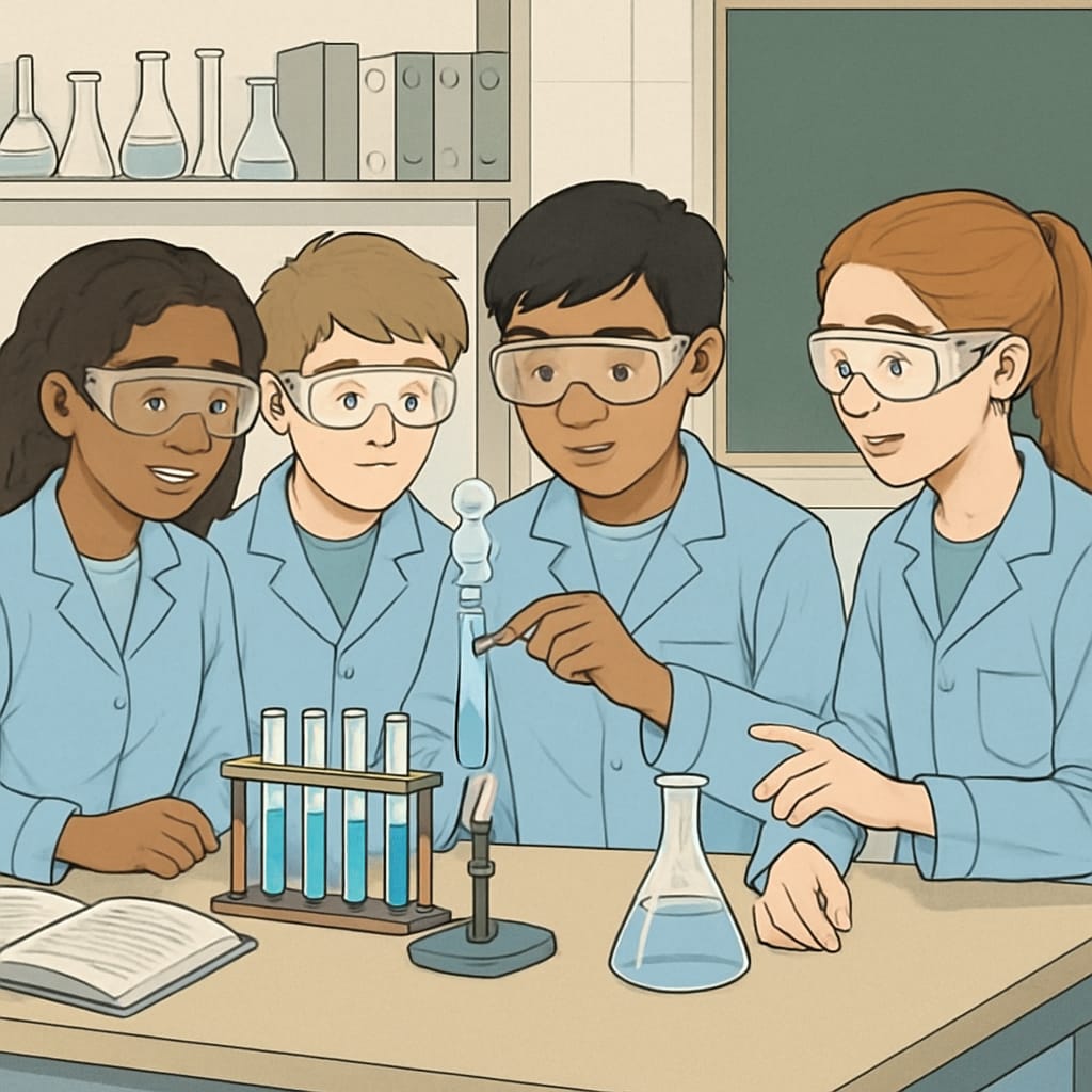 Socioeconomically diverse students cooperating in STEM educational setting