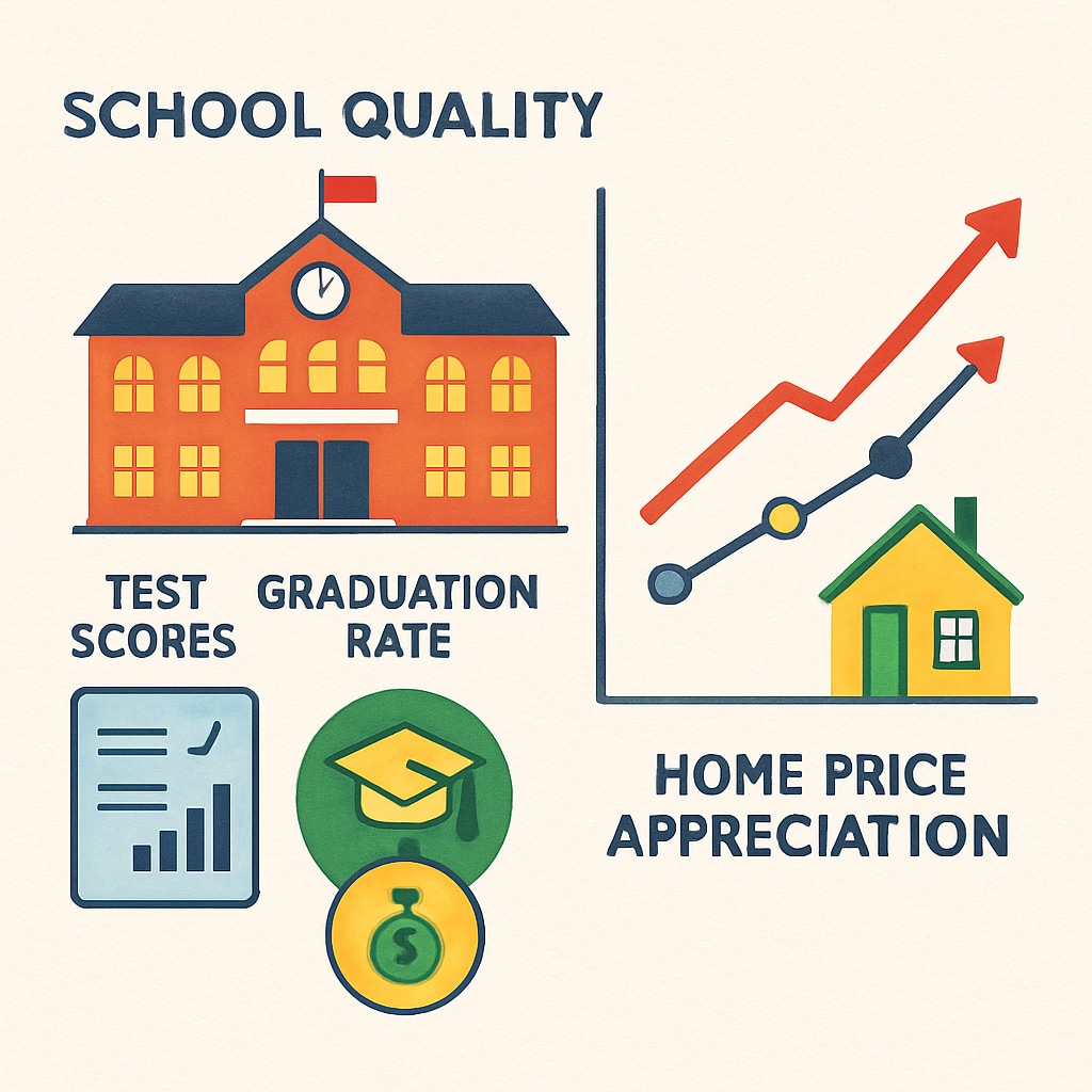 Visual explanation of school performance factors affecting real estate values