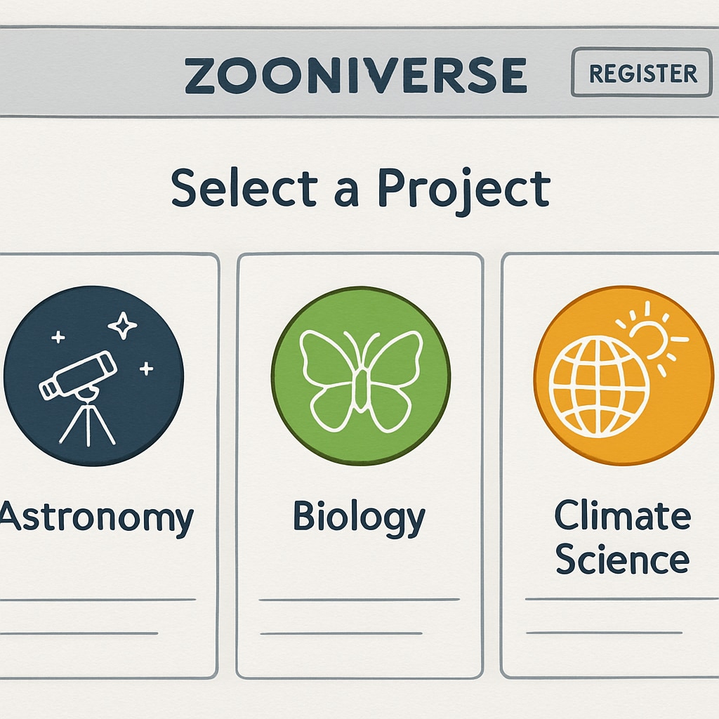 Zooniverse citizen science project interface