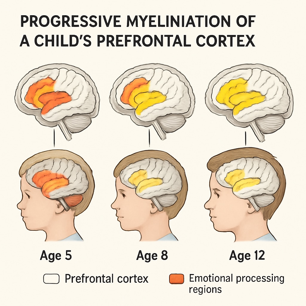 Child brain development for emotional control and education