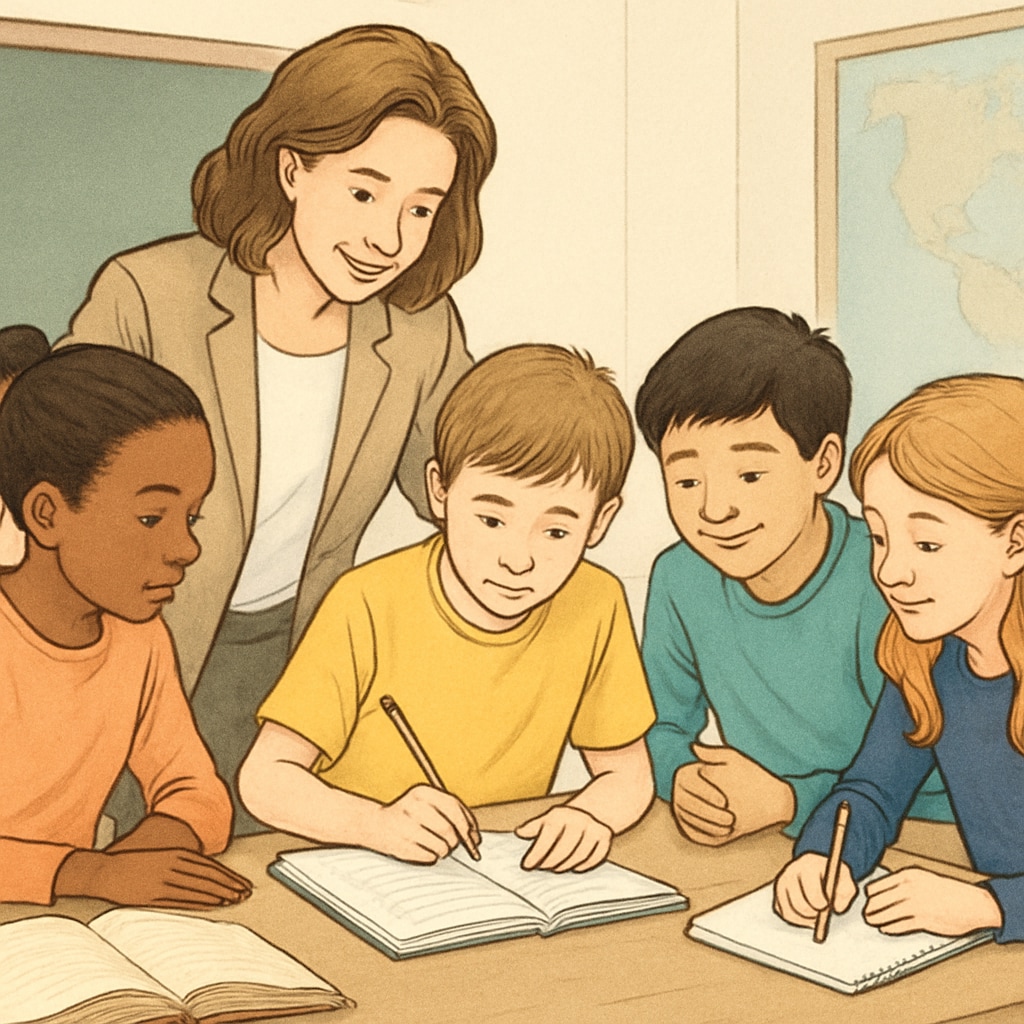 Teacher facilitating mixed-ability group work as alternative to labeling Inclusive education alternative to gifted labeling