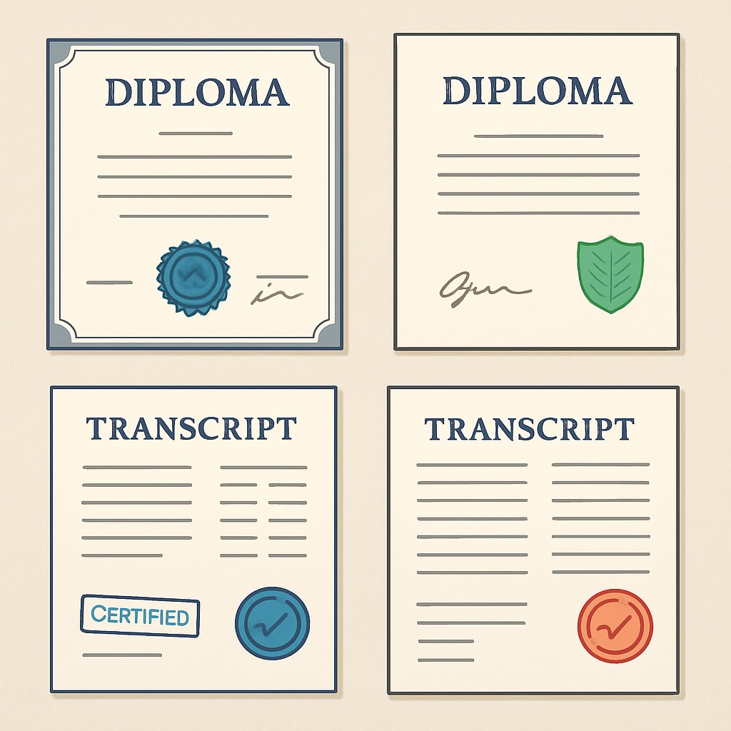 International education credential evaluation documents