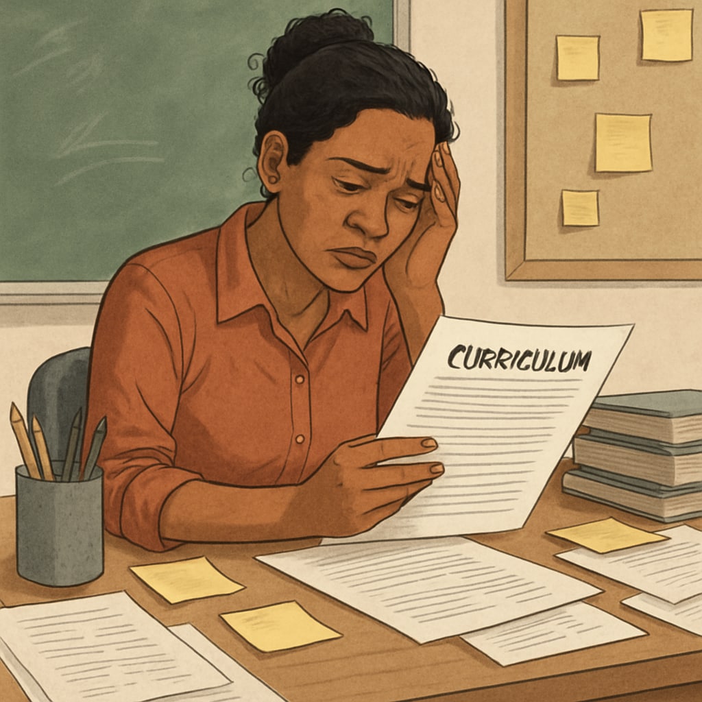 Teacher struggling with rigid academic supervisor mandates