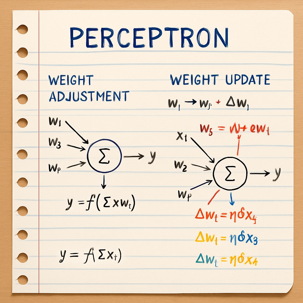 Student-created perceptron visualization for AI foundations course