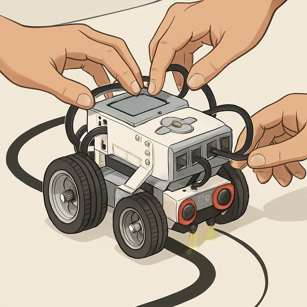 Project-based learning in robotics class with line-following robot