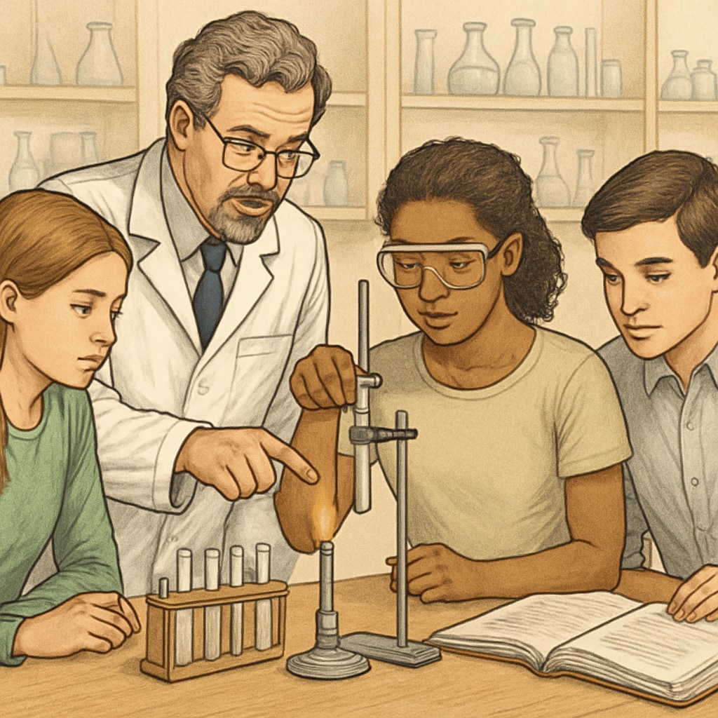 Educator fostering professional interest through hands-on science instruction