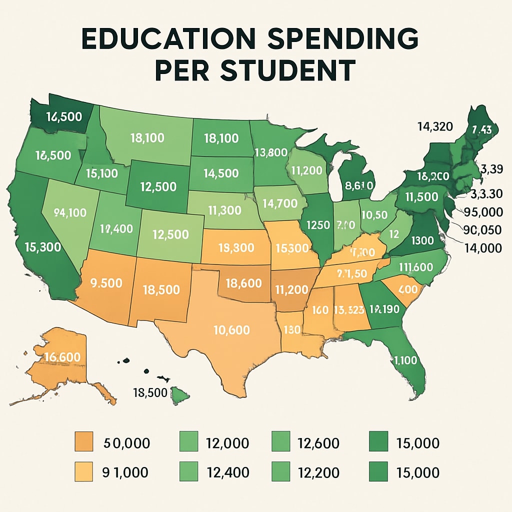 US education expenditure data by state from government sources