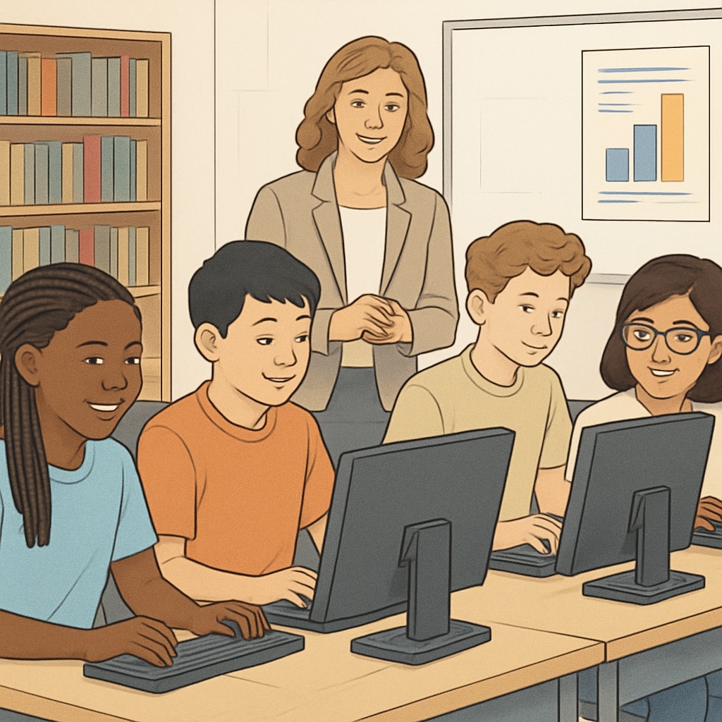 Gifted students participating in advanced academic program
