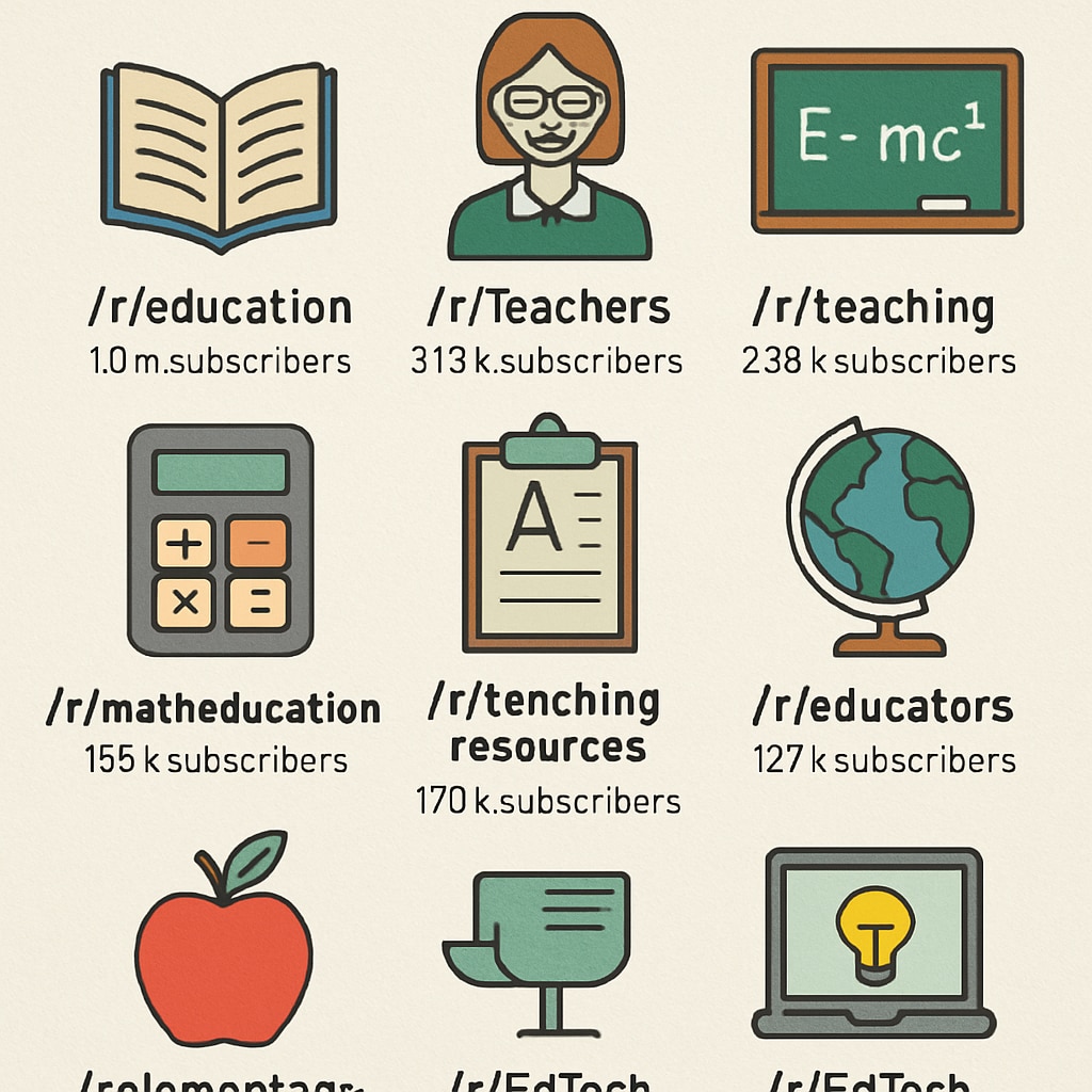 Reddit education community subreddit infographic