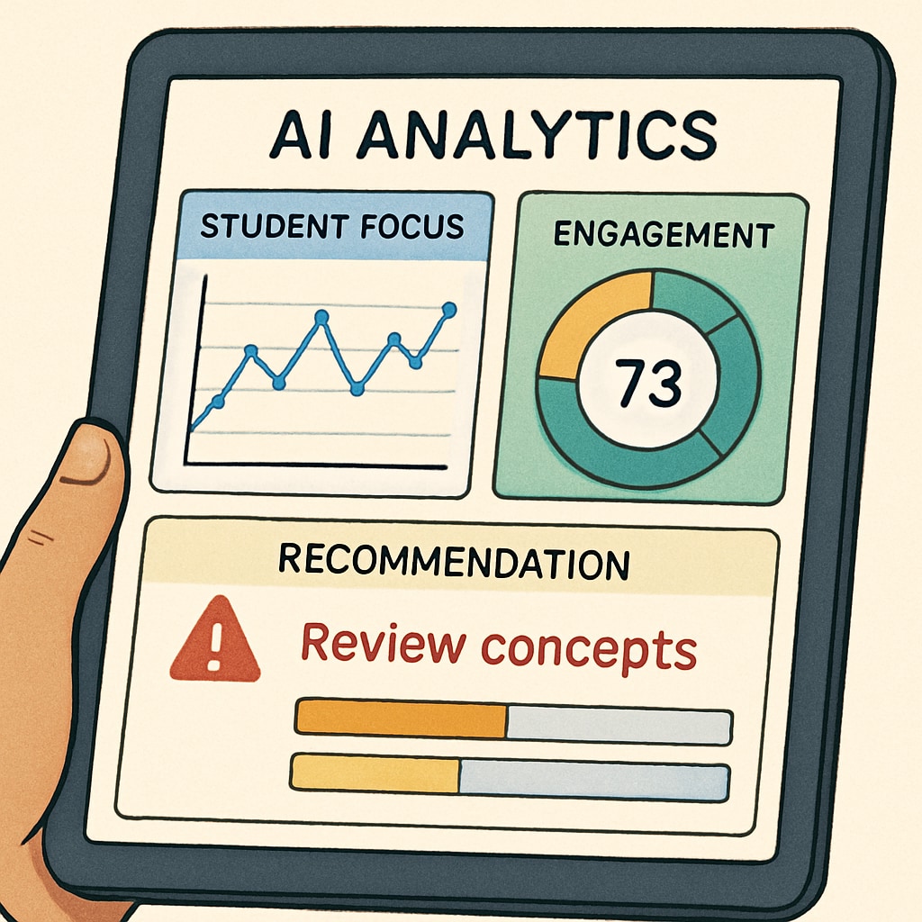 AI feedback dashboard for educational productivity tracking