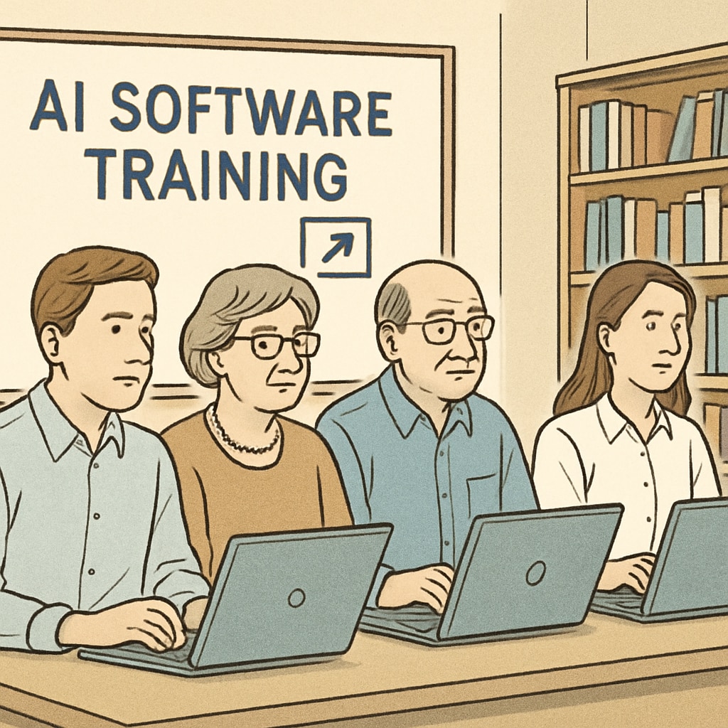 Teachers learning AI tools to improve education efficiency