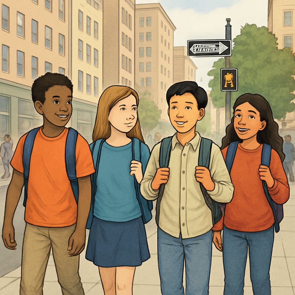 NYC students heading to school during mayoral election season