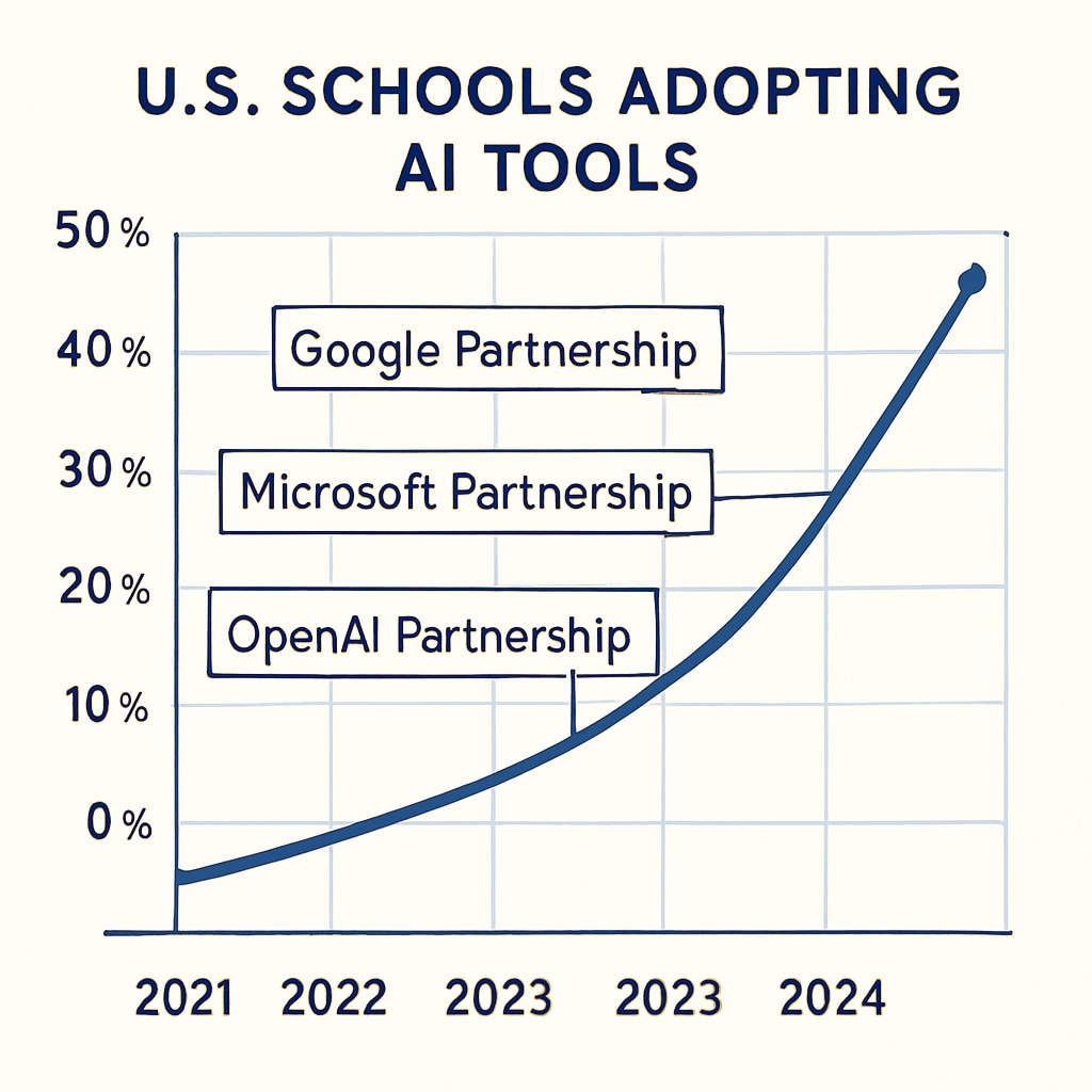 Growth of school AI applications in US education