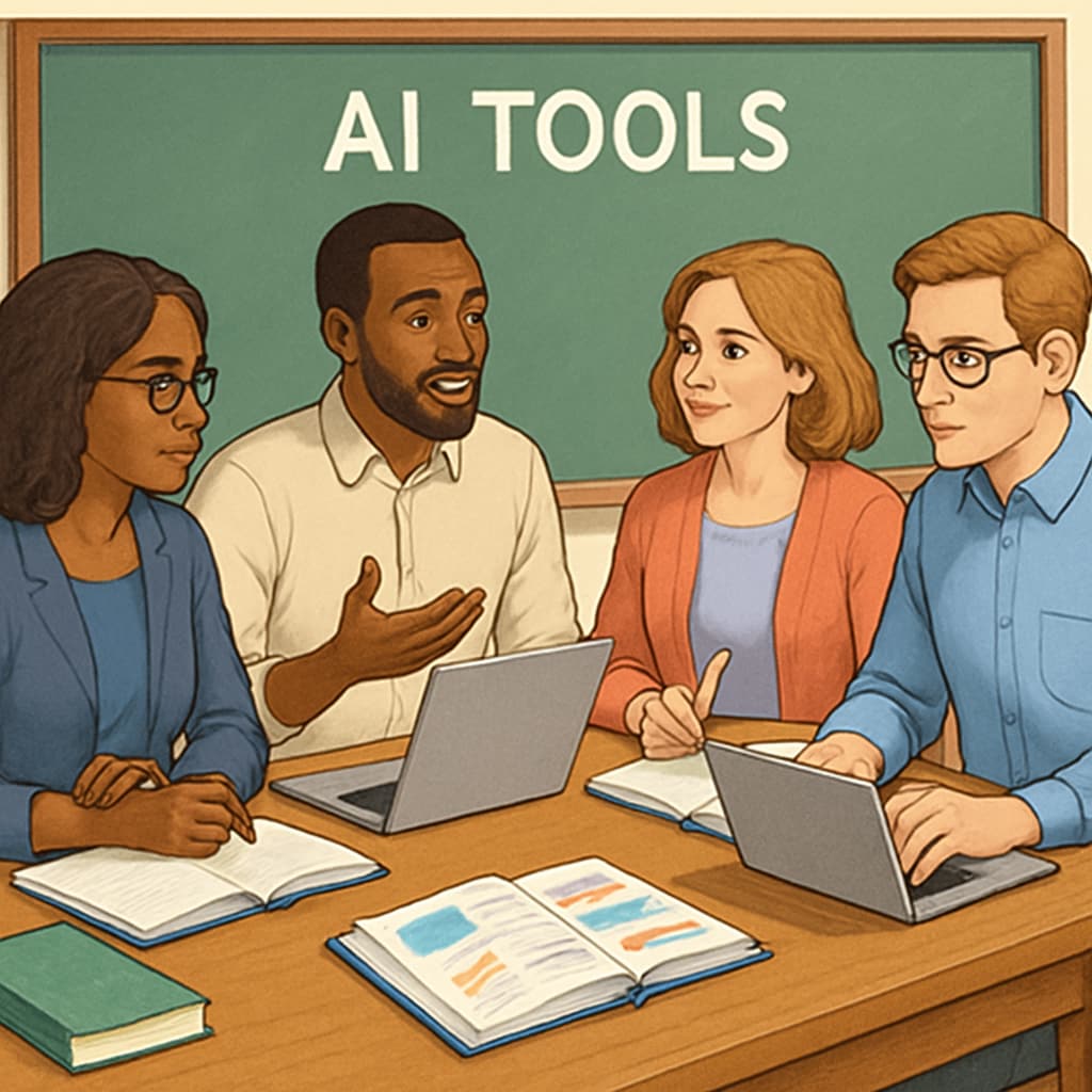 Teachers evaluating AI tools for备课评分