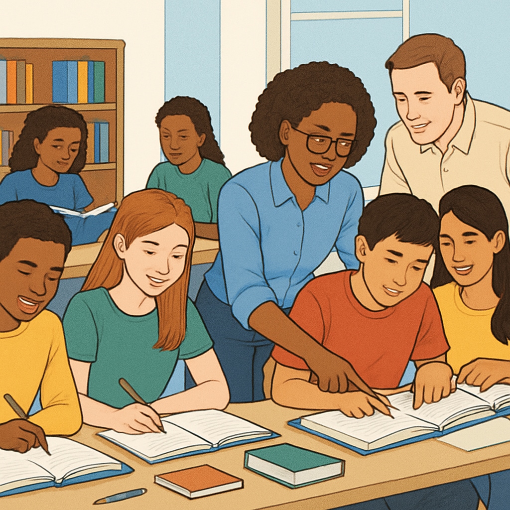 High school graduates working to improve reading and math skills
