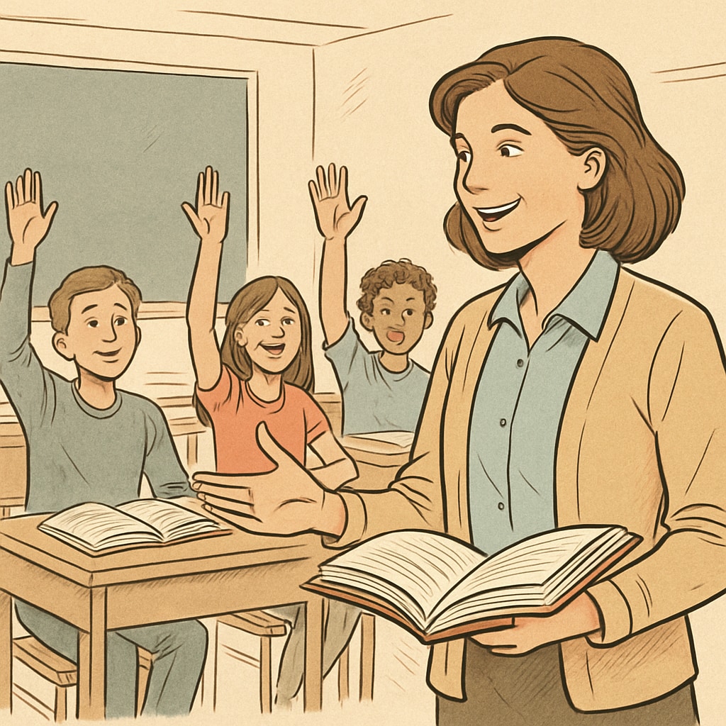 Educator fostering personal growth through guided dialogue