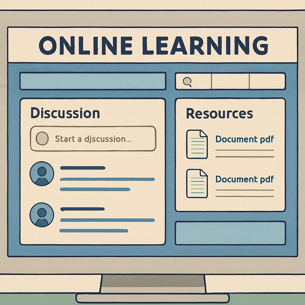 Digital learning community supporting theory application
