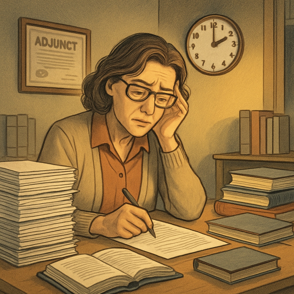 Adjunct teacher struggling with unpaid research demands